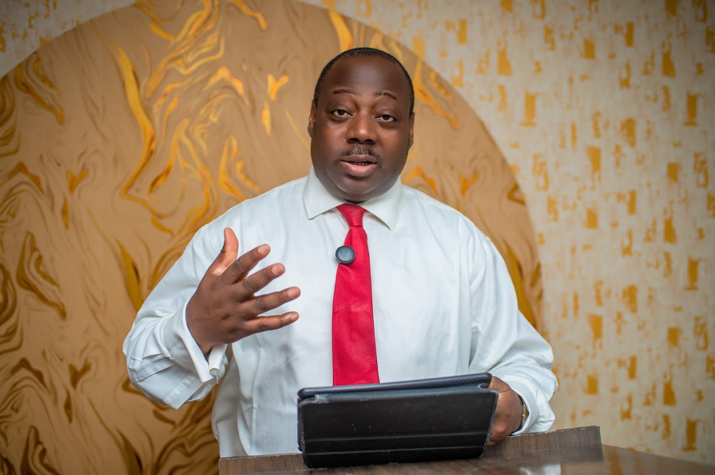 Abiodun in blue blazer